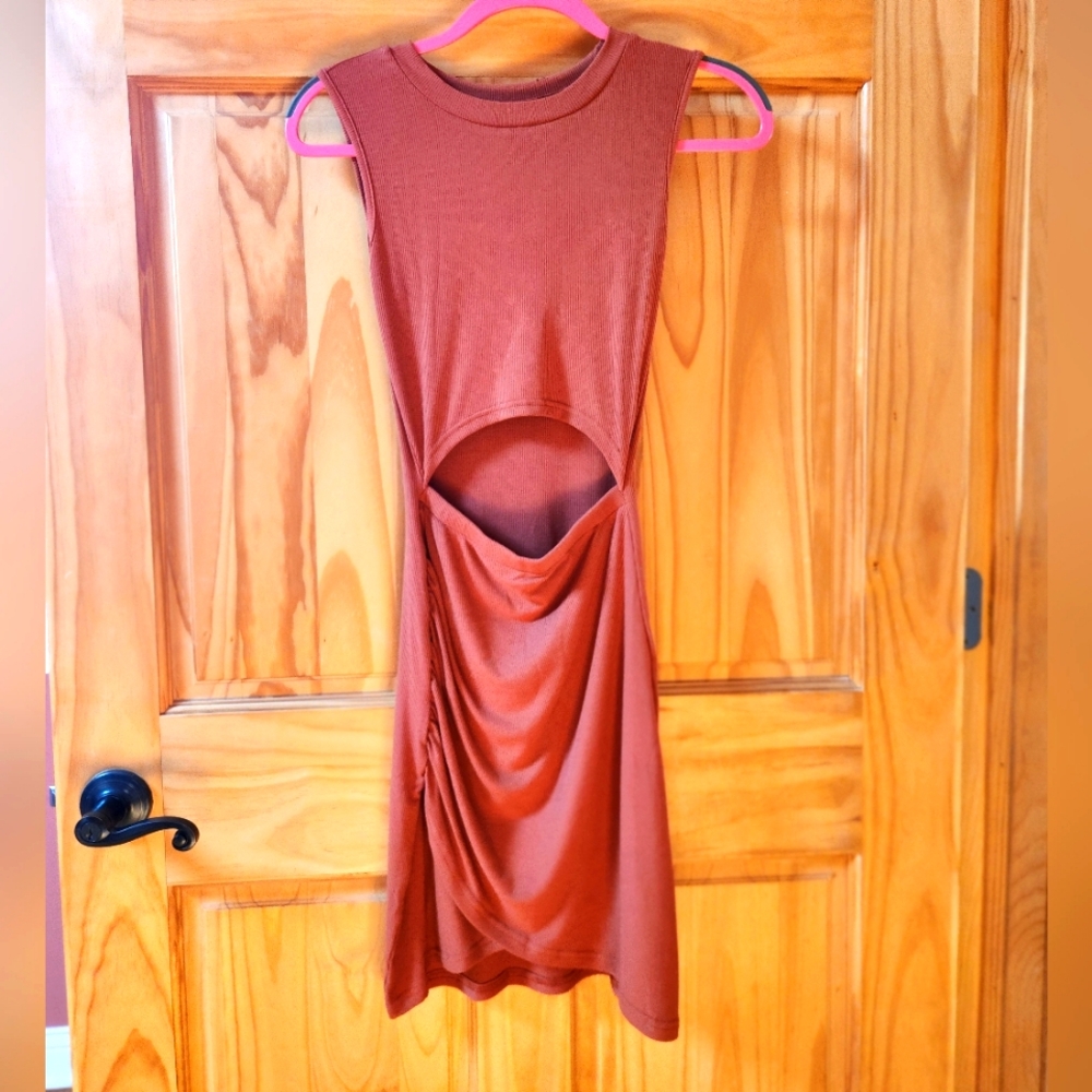 New orange mini dress small